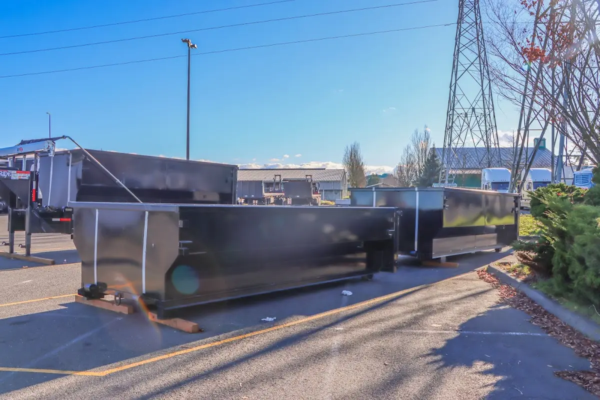 Roll-off dumpster ready for waste disposal at job site for Estate Cleanout Dumpster Rental in Santa Barbara